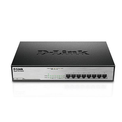 D-Link DGS-1008MP, No administrado, Gigabit Ethernet (10/100/1000), Bidireccional completo (Full duplex), Energía sobre Ethernet (PoE), Montaje en rack, 1U - 1