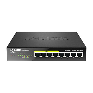 D-Link DGS-1008P, Non-géré, Gigabit Ethernet (10/100/1000), Full duplex, Connexion Ethernet, supportant l'alimentation via ce port (PoE) D-Link DGS-1008P, Non-géré, Gigabit Ethernet (10/100/1000), Full duplex, Connexion Ethernet, supportant l'alimentation via ce port (PoE)