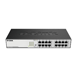 D-Link DGS-1016D, No administrado, Gigabit Ethernet (10/100/1000), Bidireccional completo (Full duplex), Montaje en rack, 1U D-Link DGS-1016D, No administrado, Gigabit Ethernet (10/100/1000), Bidireccional completo (Full duplex), Montaje en rack, 1U
