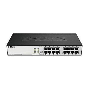 D-Link DGS-1016D, Non-géré, Gigabit Ethernet (10/100/1000), Full duplex, Grille de montage, 1U