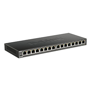 D-Link DGS-1016S, No administrado, Gigabit Ethernet (10/100/1000), Bidireccional completo (Full duplex)