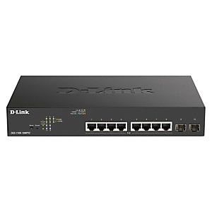D-Link DGS-1100-10MPV2, Gestionado, Gigabit Ethernet (10/100/1000), Bidireccional completo (Full duplex), Energía sobre Ethernet (PoE), Montaje en rack, 1U