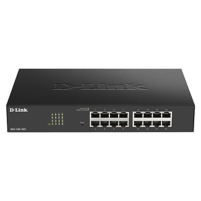 D-Link DGS-1100-16V2, Géré, L2, Gigabit Ethernet (10/100/1000), Full duplex, Grille de montage - 1