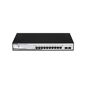 D-Link DGS-1210-10, Géré, L2, Gigabit Ethernet (10/100/1000), Full duplex, Grille de montage, 1U
