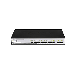 D-Link DGS-1210-10, Géré, L2, Gigabit Ethernet (10/100/1000), Full duplex, Grille de montage, 1U D-Link DGS-1210-10, Géré, L2, Gigabit Ethernet (10/100/1000), Full duplex, Grille de montage, 1U