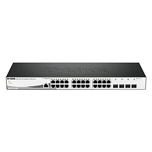 D-Link DGS-1210-28/ME, Gestionado, L2, Gigabit Ethernet (10/100/1000), Bidireccional completo (Full duplex), Montaje en rack, 1U