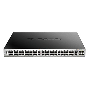 D-Link DGS-3130-54PS/E, Géré, L3, Gigabit Ethernet (10/100/1000), Connexion Ethernet, supportant l'alimentation via ce port (PoE), Grille de montage