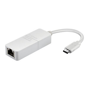 D-Link DUB-E130, Alámbrico, USB Tipo C, Ethernet, 1000 Mbit/s, Blanco