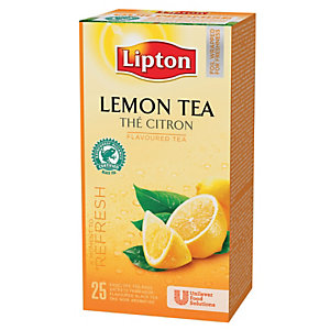 LIPTON Boîte de Thé Lipton Citron, 25 sachets