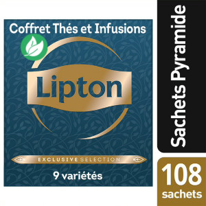 Lipton Exclusive Selection Coffret Thé et Infusion - 108 sachets pyramide