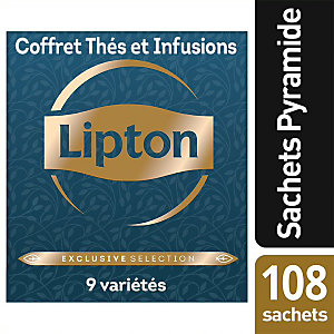 Lipton Exclusive Selection Coffret Thés et Infusions - 108 sachets pyramide