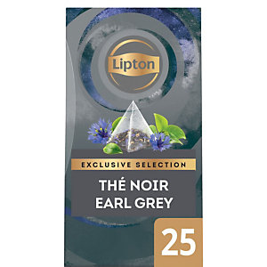 Lipton Exclusive Selection Thé Noir Earl Grey - 25 sachets pyramide