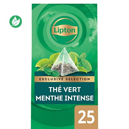 Lipton Exclusive Selection Thé Vert Menthe Intense 25 Sachets Pyramide - 1