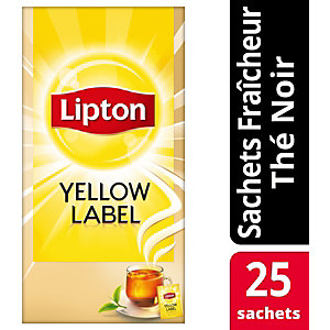 Lipton Feel Good Selection Thé Noir Yellow Label - 25 sachets fraîcheur