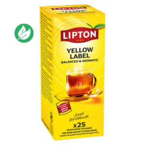 Lipton Feel Good Selection Thé Noir Yellow Label - 25 sachets fraîcheur Lipton Feel Good Selection Thé Noir Yellow Label - 25 sachets fraîcheur