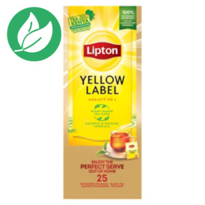 Lipton Feel Good Selection Thé Noir Yellow Label - 25 sachets fraîcheur Lipton Feel Good Selection Thé Noir Yellow Label - 25 sachets fraîcheur