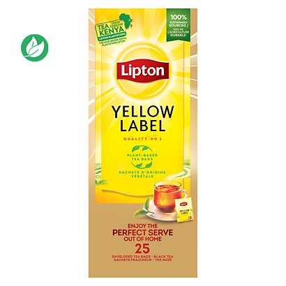 Lipton Feel Good Selection Thé Noir Yellow Label - 25 sachets fraîcheur