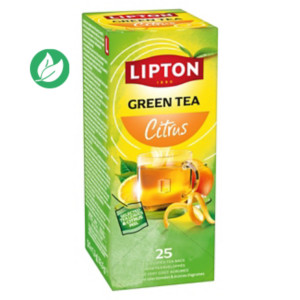 Lipton Feel Good Selection Thé Vert Agrumes - 25 sachets fraîcheur Lipton Feel Good Selection Thé Vert Agrumes - 25 sachets fraîcheur