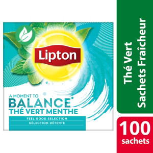 Lipton Thé vert menthe - 100 sachets fraîcheur