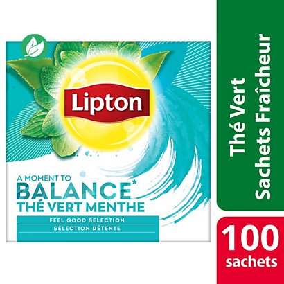 Lipton Thé vert menthe - 100 sachets fraîcheur - 1