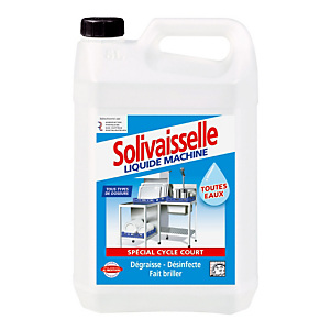 Liquide de lavage lave-vaisselle cycle court Solivaisselle de Solipro 5 L Liquide de lavage lave-vaisselle cycle court Solivaisselle de Solipro 5 L