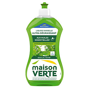 Liquide vaisselle écologique Maison Verte thym-basilic 500 ml