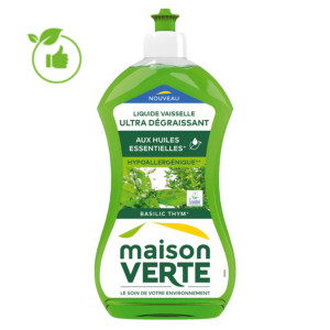 Liquide vaisselle écologique Maison Verte thym-basilic 500 ml Liquide vaisselle écologique Maison Verte thym-basilic 500 ml