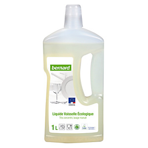 Liquide vaisselle main écologique professionnel Bernard, flacon de 1 L. Liquide vaisselle main écologique professionnel Bernard, flacon de 1 L.