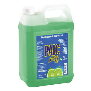 Liquide vaisselle main professionnel parfum citron vert Paic, bidon de 5 L. Liquide vaisselle main professionnel parfum citron vert Paic, bidon de 5 L.