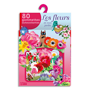 LITO DIFFUSION Boîte de 80 gommettes thème les fleurs du jardin. A partir de 3 ans