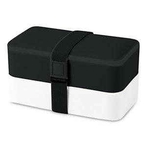 Little Balance Lunchbox 2 étages - 1200 ml - Blanc et noir