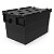 Loadhog Black Recycled Attached Lid Containers - 1
