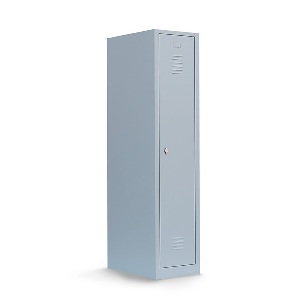 Lockerkast 1-deurs met scheidingswand licht grijs  50 x 41,5 x 180 cm - 1