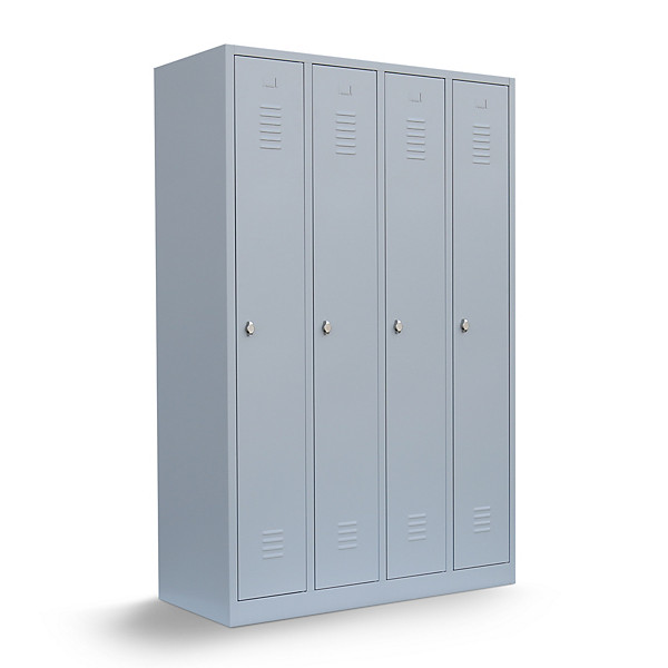 Lockerkast 1-deurs zonder scheidingswand licht grijs 50 x 117 x 180 cm - 1
