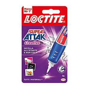 Loctite Colla Super Attak Creative, adesivo universale istantaneo, 3 g Loctite Colla Super Attak Creative, adesivo universale istantaneo, 3 g