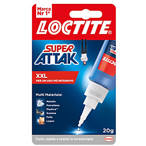 LOCTITE Colla Super Attak XXL - 20 gr - trasparente LOCTITE Colla Super Attak XXL - 20 gr - trasparente