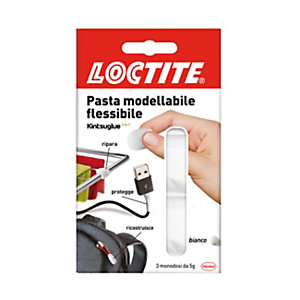 Loctite Kintsuglue, Pasta modellabile flessibile, Bianca, 3 x 5 g