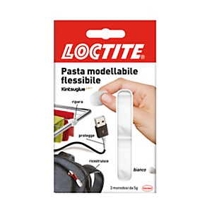 Loctite Kintsuglue, Pasta modellabile flessibile, Bianca, 3 x 5 g Loctite Kintsuglue, Pasta modellabile flessibile, Bianca, 3 x 5 g