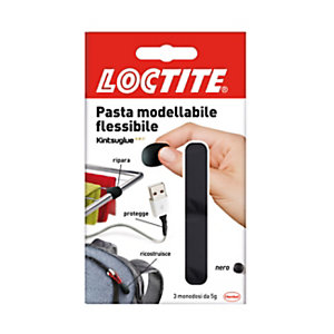 Loctite Kintsuglue, Pasta modellabile flessibile, Nero, 3 x 5 g