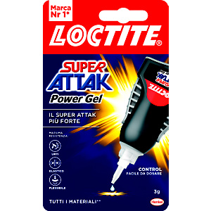Loctite Super Attak Power Flex Dispenser con dosatore, 3 grammi Loctite Super Attak Power Flex Dispenser con dosatore, 3 grammi