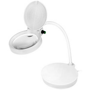 LOGILINK Lampe loupe à LED, à 2 lentilles, dimmable, blanc
