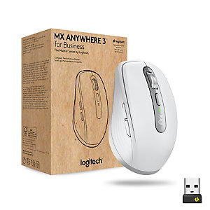 Logitech Anywhere 3 for Business, Droitier, Laser, Bluetooth, 4000 DPI, Gris 910-006216
