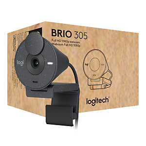 Logitech Brio 305, 2 MP, 1920 x 1080 pixels, Full HD, 30 ips, 1280x720@30fps, 1920x1080@30fps, 720p, 1080p 960-001469