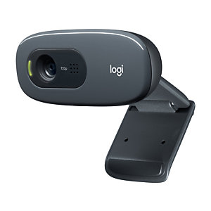 Logitech C270, 3 MP, 1280 x 720 Pixeles, 720p, 55°, USB 2.0, Negro 960-001063