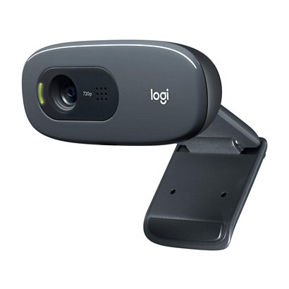 Logitech C270 Webcam HD, negra, 960-001063 - 1