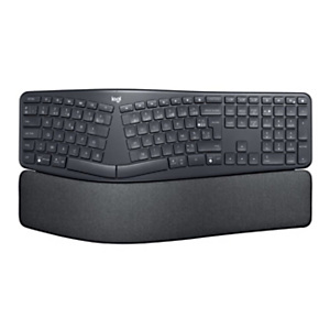 Logitech Clavier sans fil Ergo K860 - Disposition fractionnée Azerty - Récepteur USB Logi Bolt et Bluetooth LE - Avec repose poignet - Noir Logitech Clavier sans fil Ergo K860 - Disposition fractionnée Azerty - Récepteur USB Logi Bolt et Bluetooth LE - Avec repose poignet - Noir