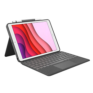 Logitech Combo Touch for iPad (7th, 8th, and 9th generation), QWERTZ, Alemán, Touchpad, 1,8 cm, 1 mm, Apple 920-009624