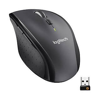 Logitech Customizable Mouse M705, Droitier, Optique, RF sans fil, 1000 DPI, Charbon de bois 910-006034