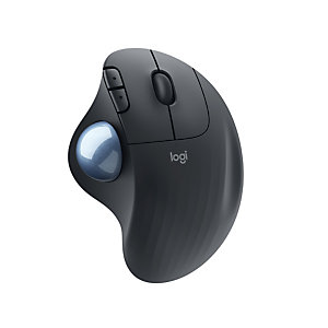 Logitech Ergo M575 for Business, mano derecha, Trackball, RF inalámbrica + Bluetooth, 2000 DPI, Grafito 910-006221