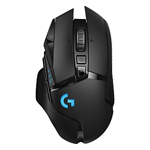 Logitech G G502 LIGHTSPEED, mano derecha, RF inalámbrico, 16000 DPI, Negro 910-005567